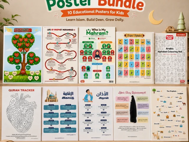 Muslim Kidz Islamic Learning Poster Bundle – 10 Educational Posters