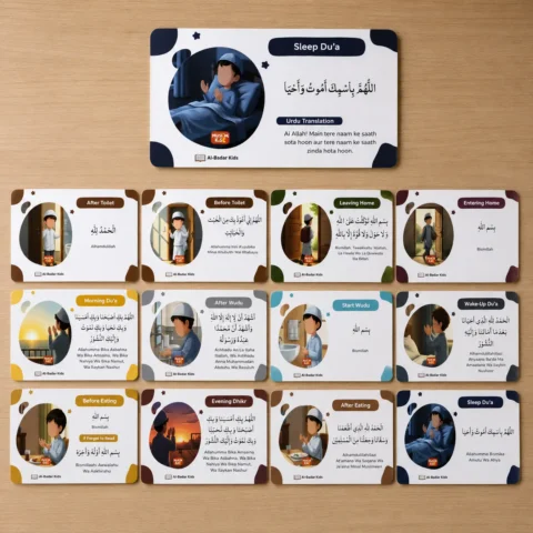 Daily Dua Stickers Kids: 12 English Duas for Children's Daily Life